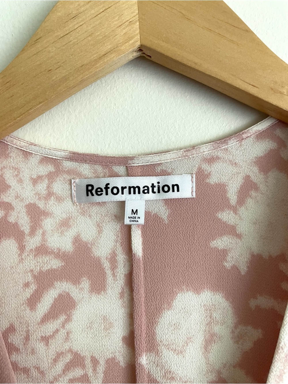 Reformation Winslow Floral Print Wrap Robe Maxi Long Dress Blush Pink - Picture 9 of 12